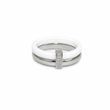 Каблучка infinity glow ring New срібло біла   фото