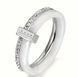Infinity glow ring каблучка  срібло біла 17,5 розмір   фото 1