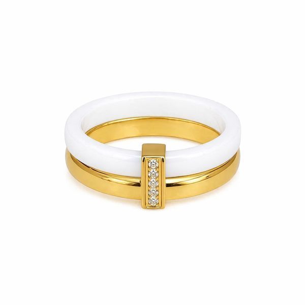 Каблучка infinity glow ring New золото біла   фото