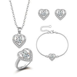 Набір Luna Heart колір: срібний   фото