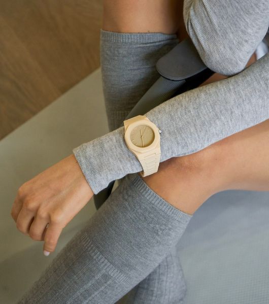 Годинник Matte minimalist watch бежевий   фото