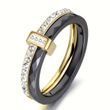 Кольцо infinity glow ring золото черное 18.5 размер