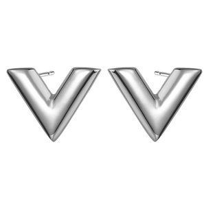 Сережки V Колір: срібний   фото