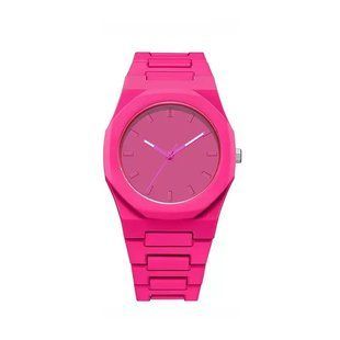 Годинник Matte minimalist watch яскраво рожевий    фото