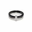Каблучка infinity glow ring New срібло чорна   фото